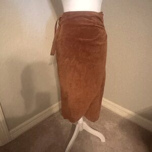 Suede Wrap skirt